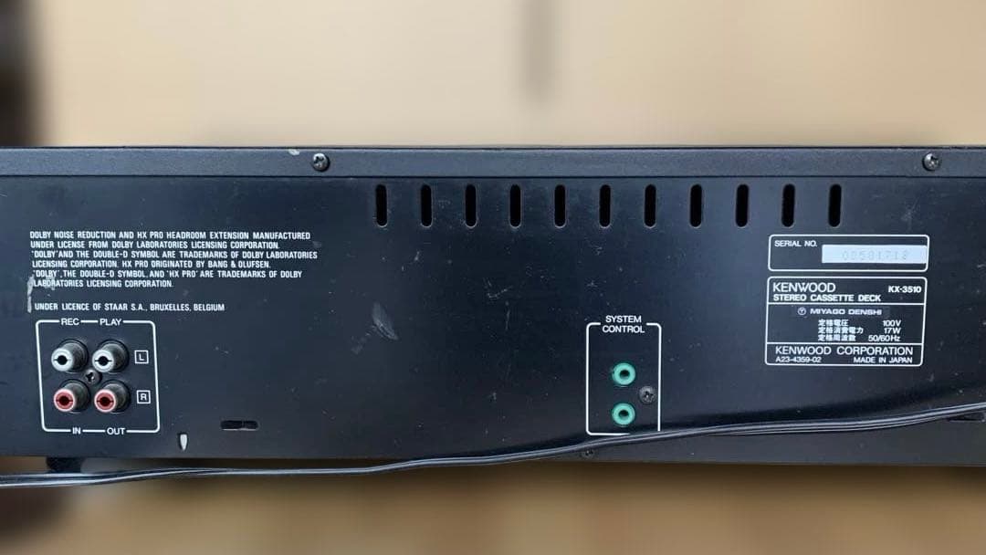 KENWOOD ステレオカセットデッキ KX-3510 - メルカリ