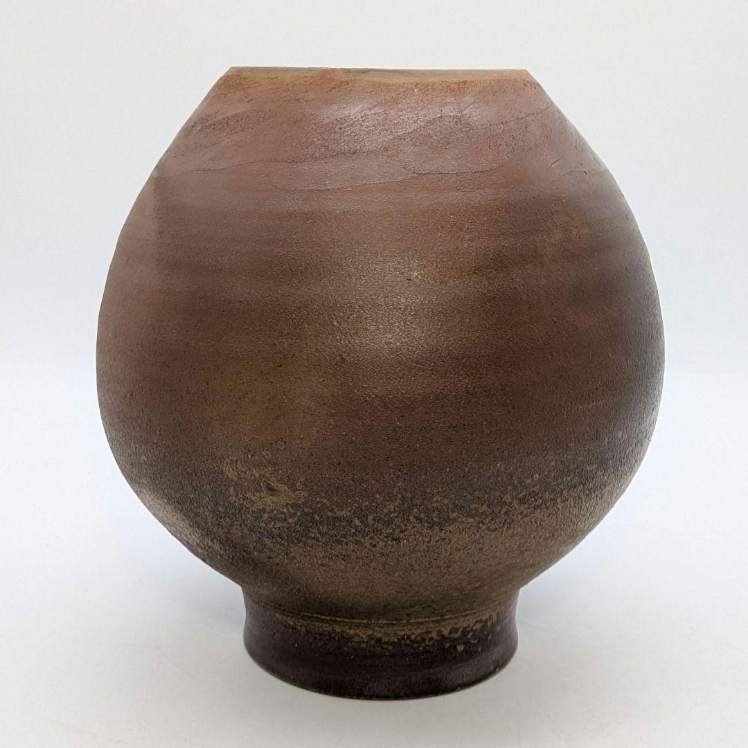 大平誠之助 備前焼 壺 共箱栞 壷 花器 フラワーベース 花入 花生 花瓶