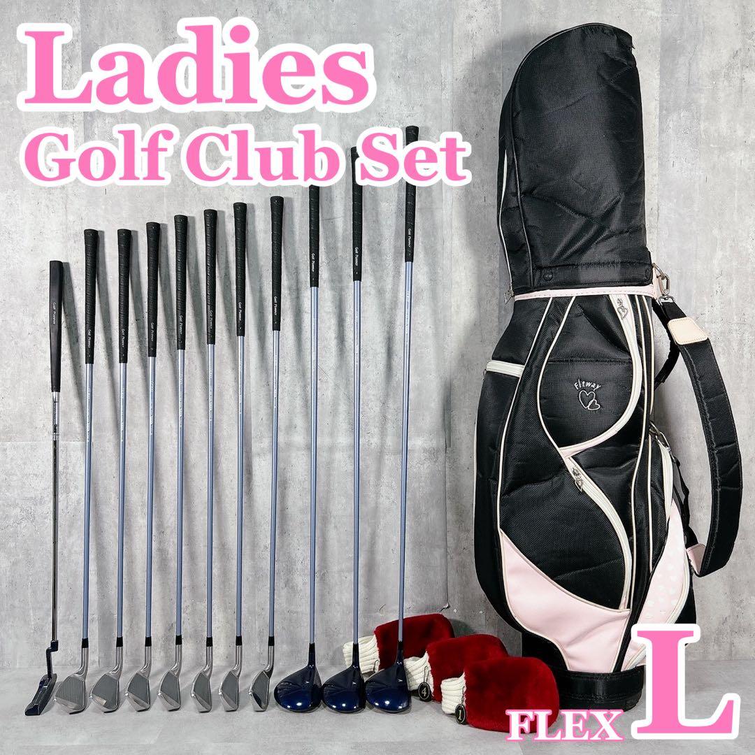 T136 FITWAY ゴルフクラブ レディース フルセット 12点 かわいい WORLD EAGLE ゴルフクラブセット ワールドイーグル レディース FL-01