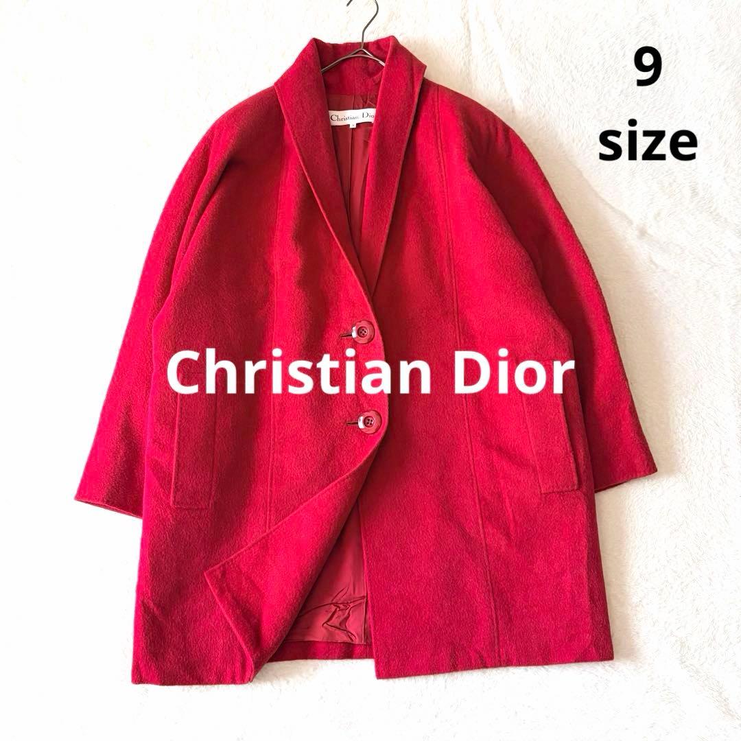 1391 希少✨ クリスチャンディオール チェスターコート レッド 9 女優