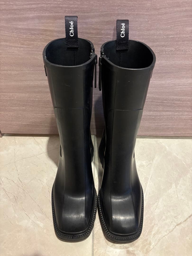 即日発送可⭕️ サイズ37(24cm) Chloe クロエ レインブーツ ベティ Chloe（クロエ） レインブーツ レディース 23S544DD 001 BETTY ベティ