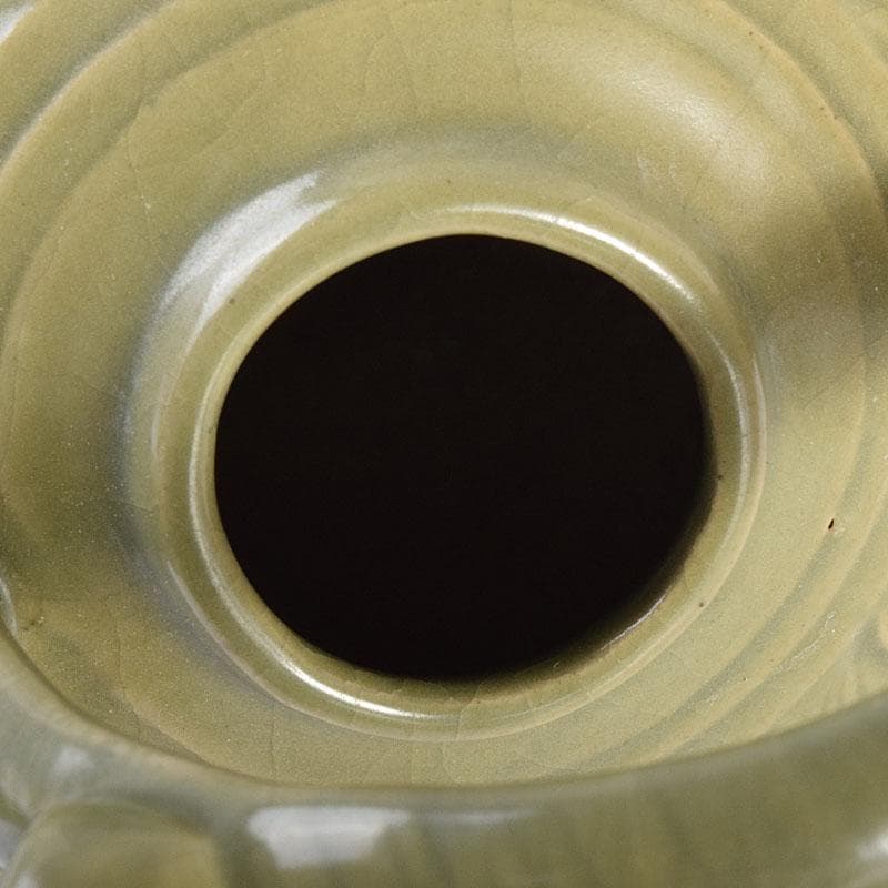 中国 龍泉窯 青磁 三つ足 神獣口水注瓶 C 7054 - メルカリ