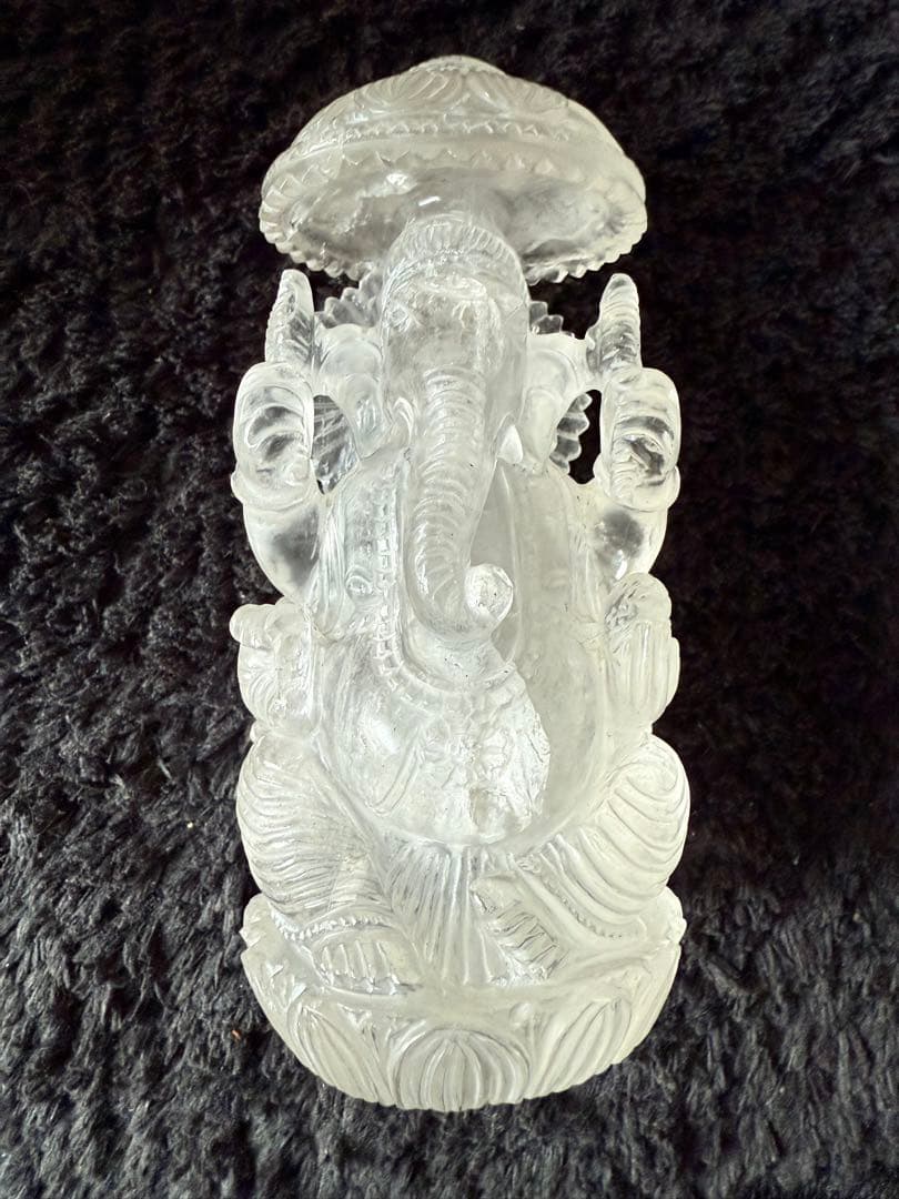 クリスタル ガネーシャ像 約14cm 訳アリ]蓮に坐るクリスタルガネーシャ[14cm] の通販 - TIRAKITA.COM