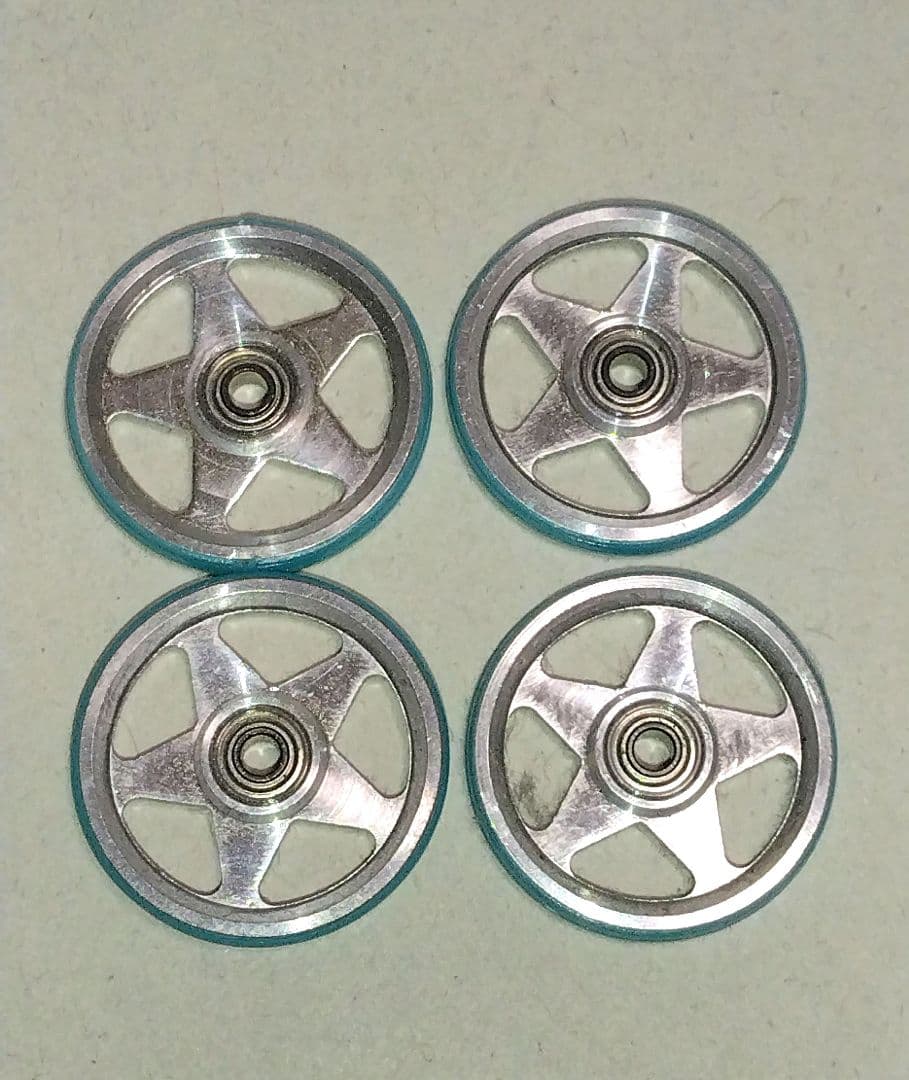 再出品】ミニ四駆 軽量2段 軽量13mm 軽量19mm 純正ブルー ローラー