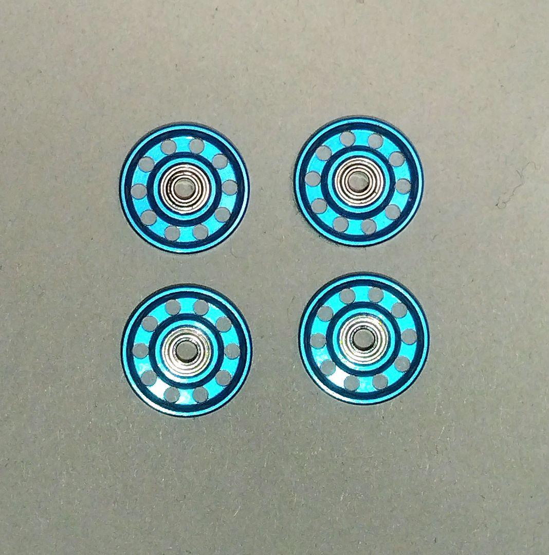 再出品】ミニ四駆 軽量2段 軽量13mm 軽量19mm 純正ブルー ローラー