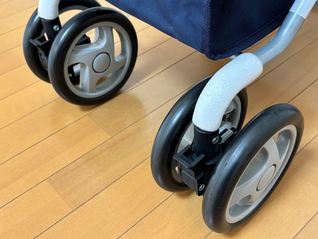 新品同様 シルバーカーデュオST 買い物カート 手押し車 花柄 折り畳み