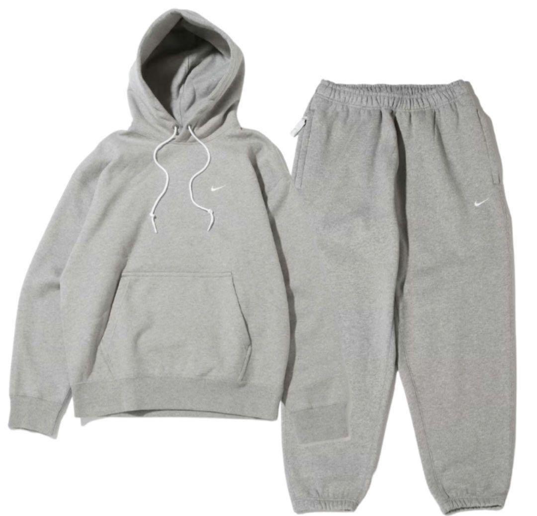 NIKE LAB SOLO SWOOSH FLEECE SETグレー　希少 Nike Nikelab Solo Swoosh Fleece Pullover Hoodie & Joggers Set Dark