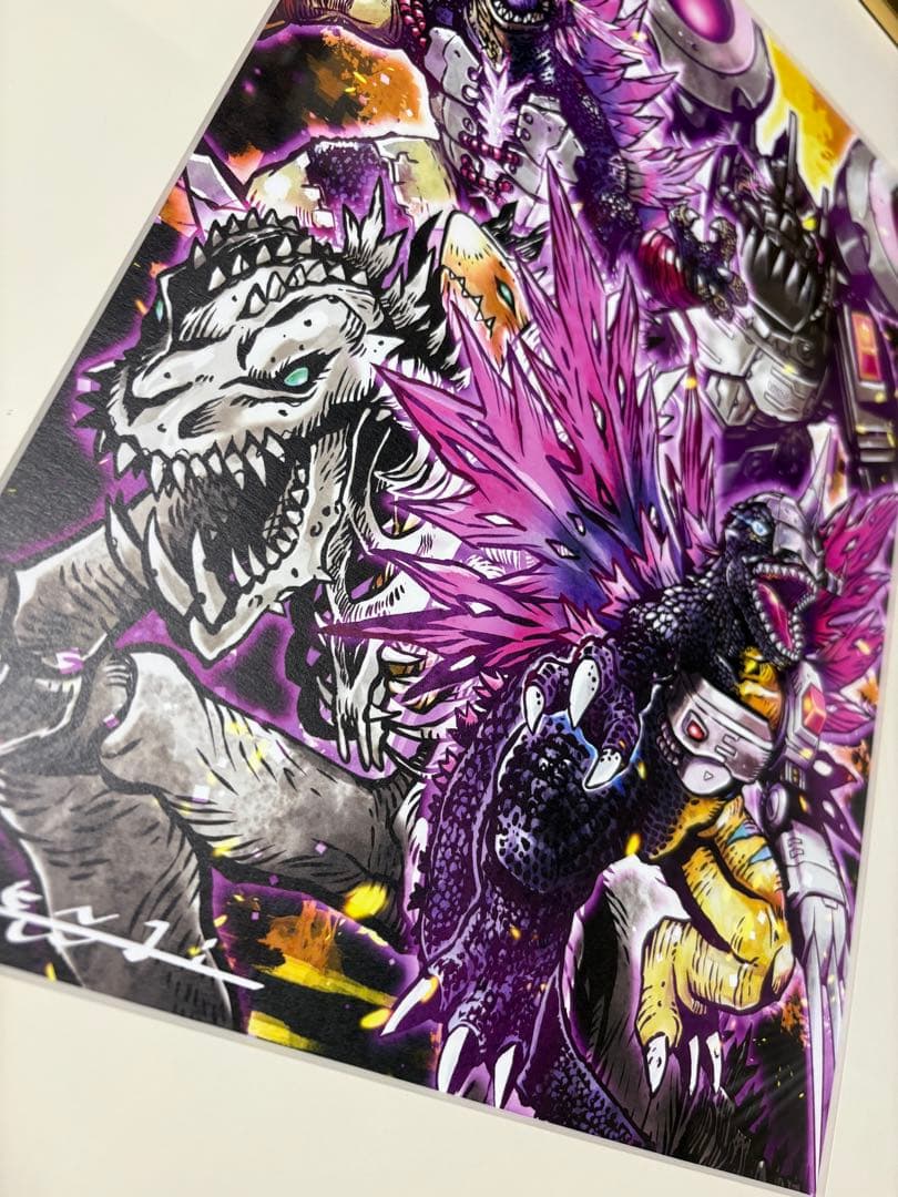 ゴジラ 70周年記念、複製原画　ゴジラVSデジタルモンスター ”G”の侵食