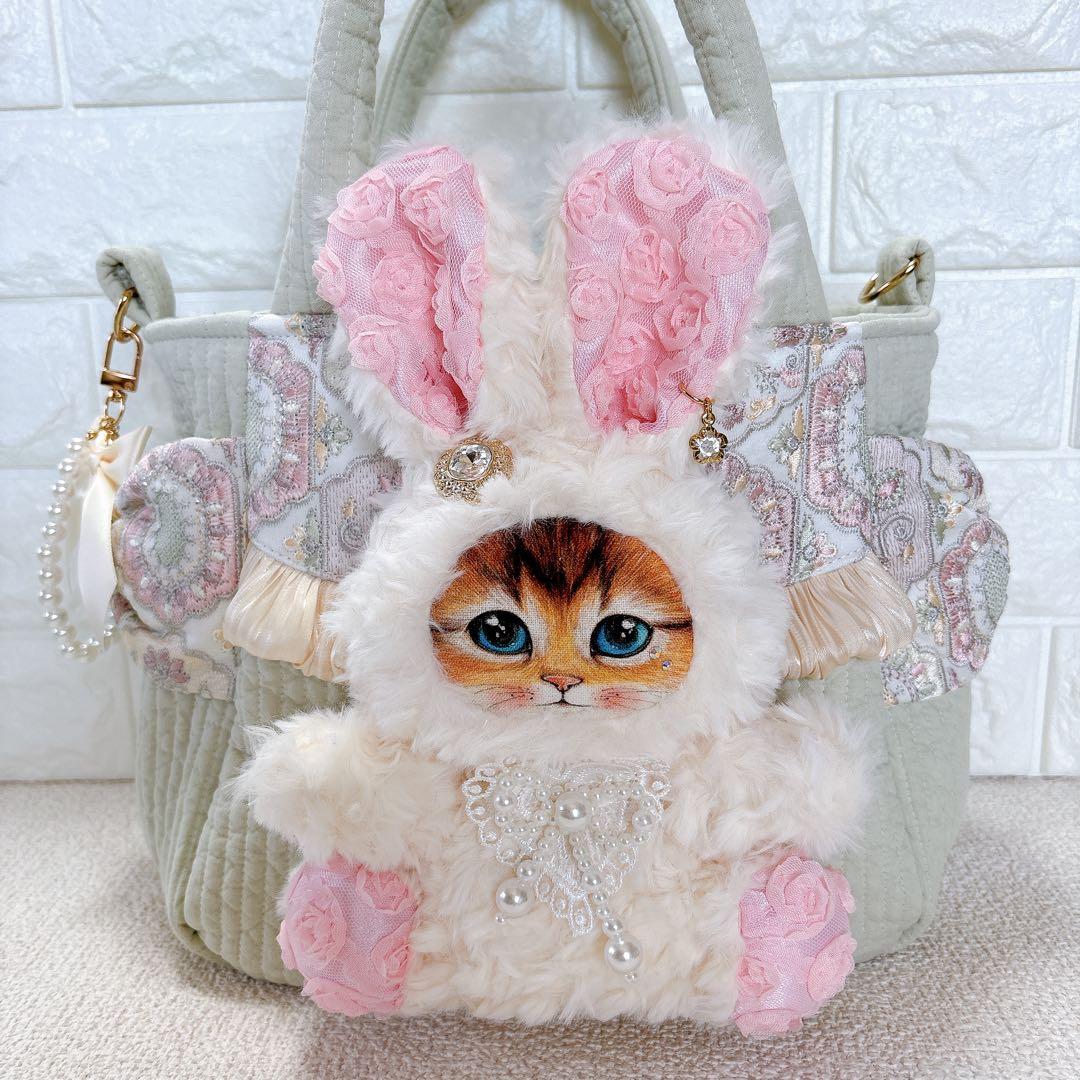 コヤンイサムチョン ハンドメイド サイドポケットトートバッグ ミント