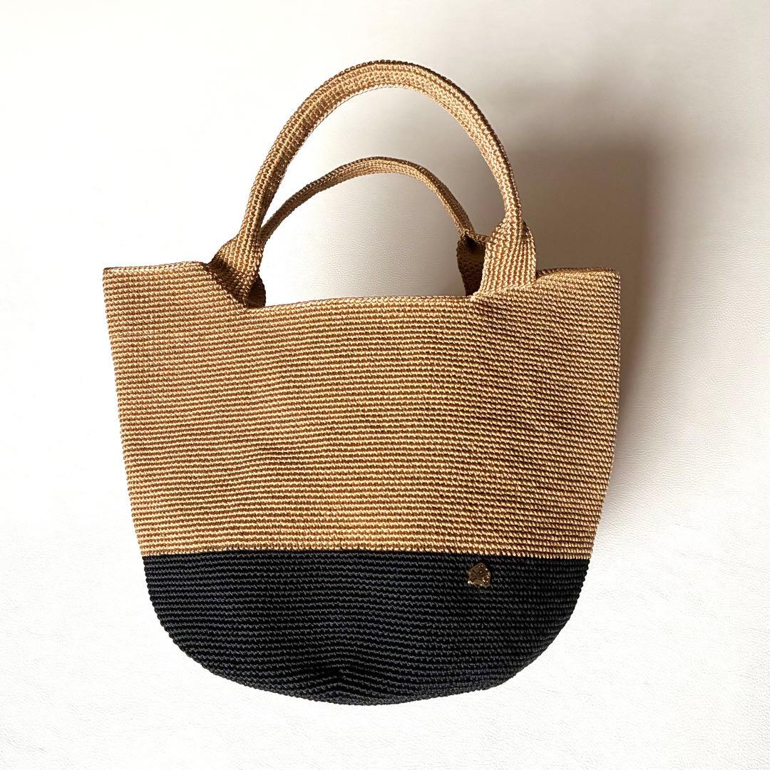 未使用級✨MAISON KEYS　メゾンキーズ　カゴバッグ　バイカラー　洗える 微笑みの国のクロシェ編みバッグ|MAISON KEYS | メゾンキーズ