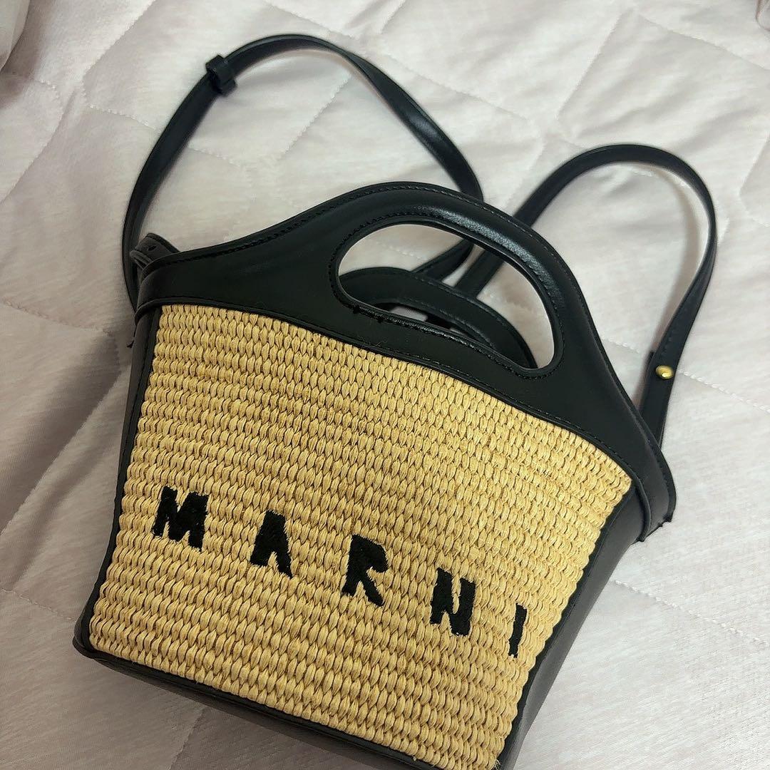 【最短7/24発送】MARNI かごバッグ 黒とベージュ 楽天市場】【最大2万円OFFクーポン対象・3/1限定】MARNI マルニ かご