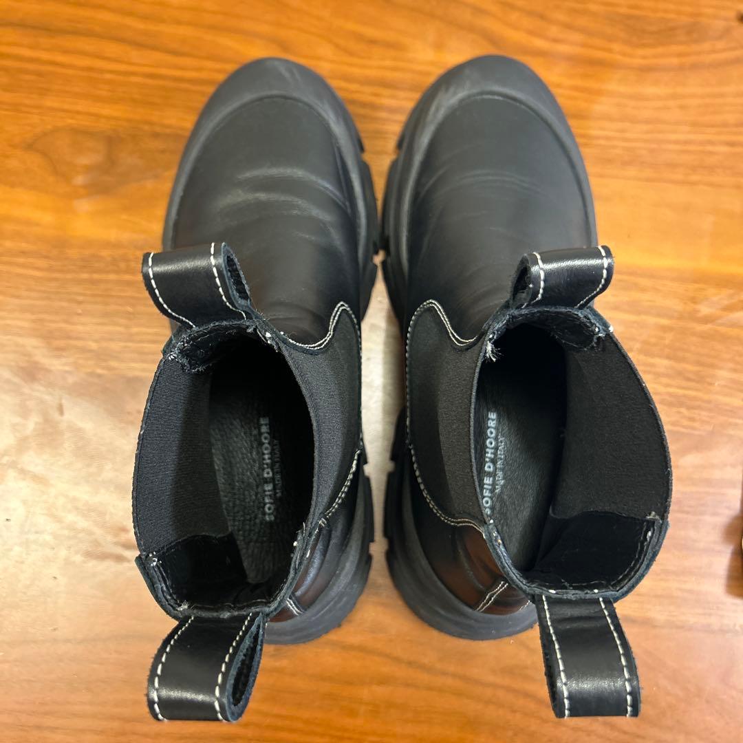 SOFIE D'HOORE ブラック サイドゴアブーツ - メルカリ