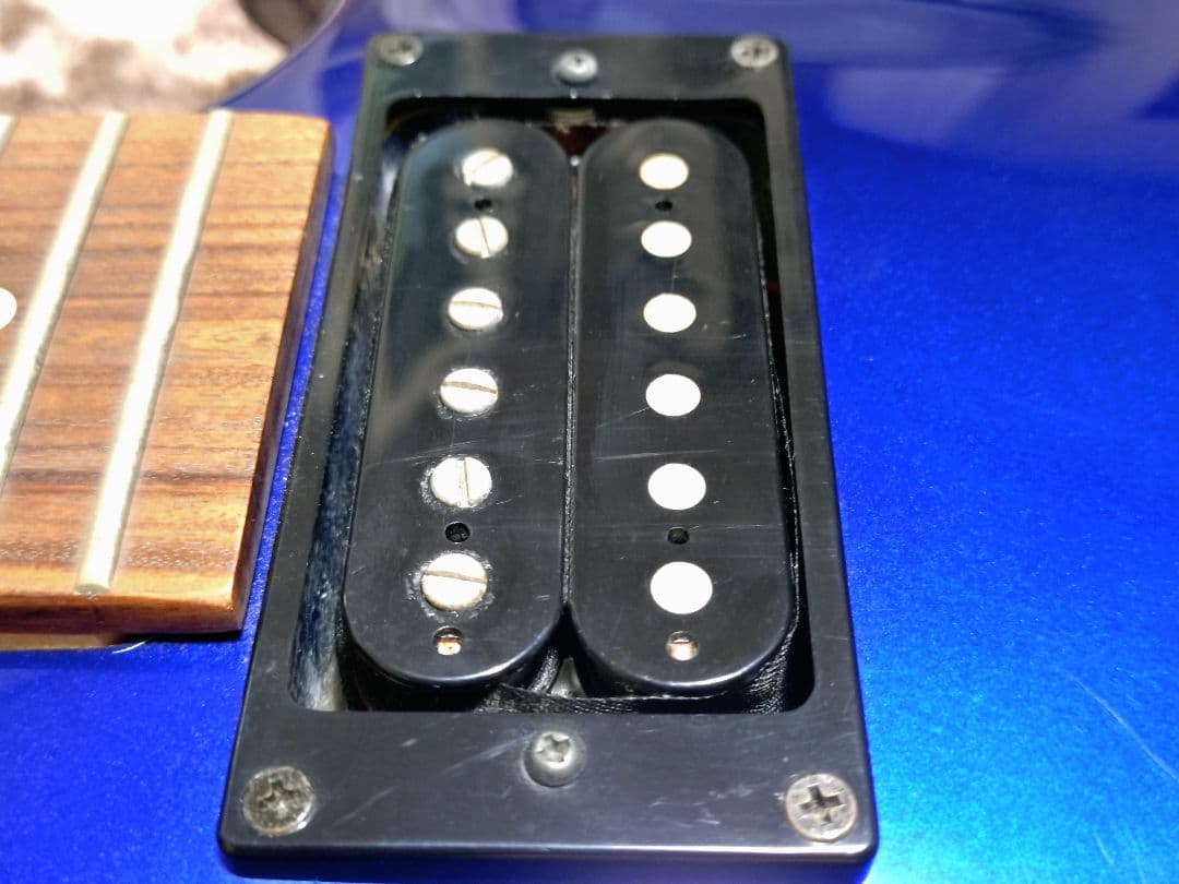 USED】Burny_レスポール_エレキギター_ジャンク品扱い_ブルー