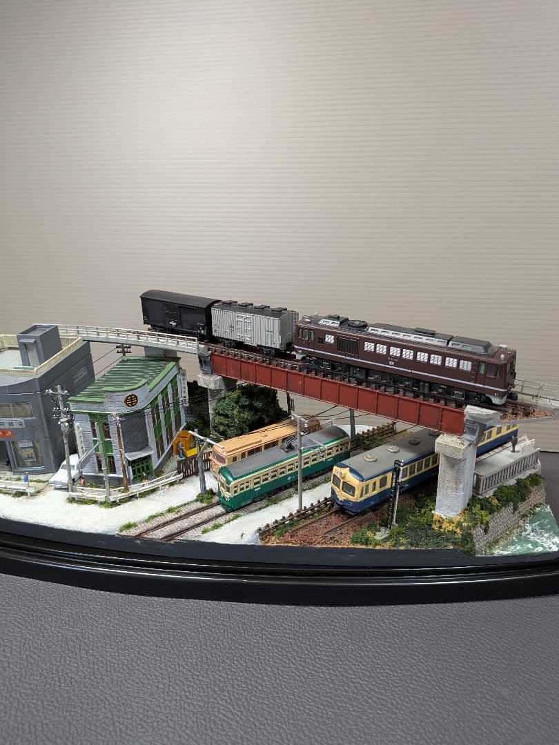 No.57鉄道Nゲージジオラマ車両、貨車 バス等付き sd1_451d658c9a62655a20f48f017b