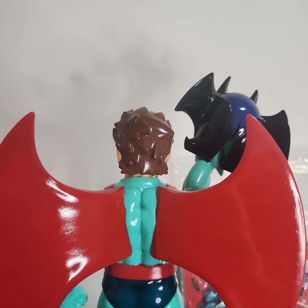 墓場の画廊 デビルマン マスク 面取れ ソフビ グリーン 一部塗装剥がれ