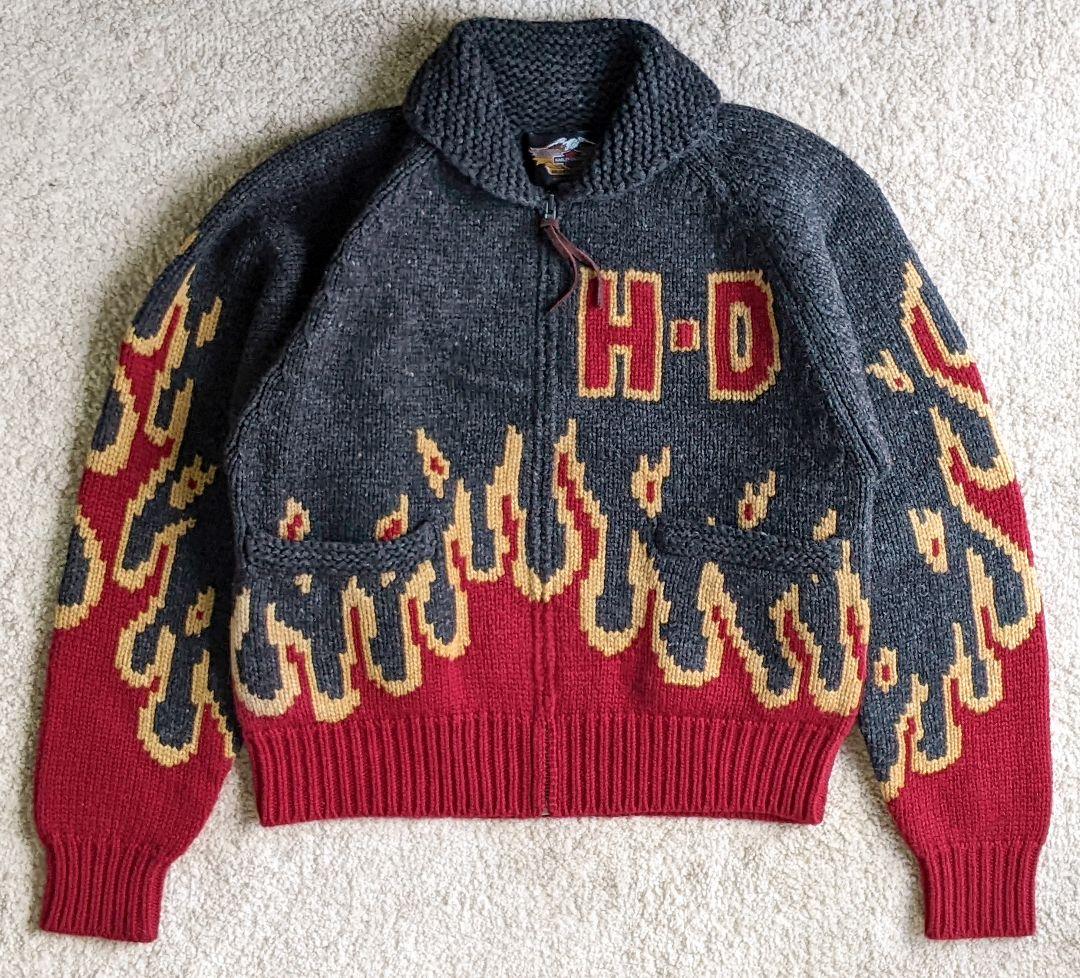 新品❣️ハーレーダビッドソン カウチンニット90s デッドストック