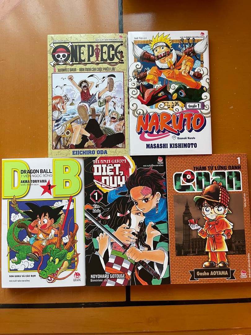 ワンピース、ナルト、ドラゴンボール、鬼滅の刃、コナン ベトナム語版