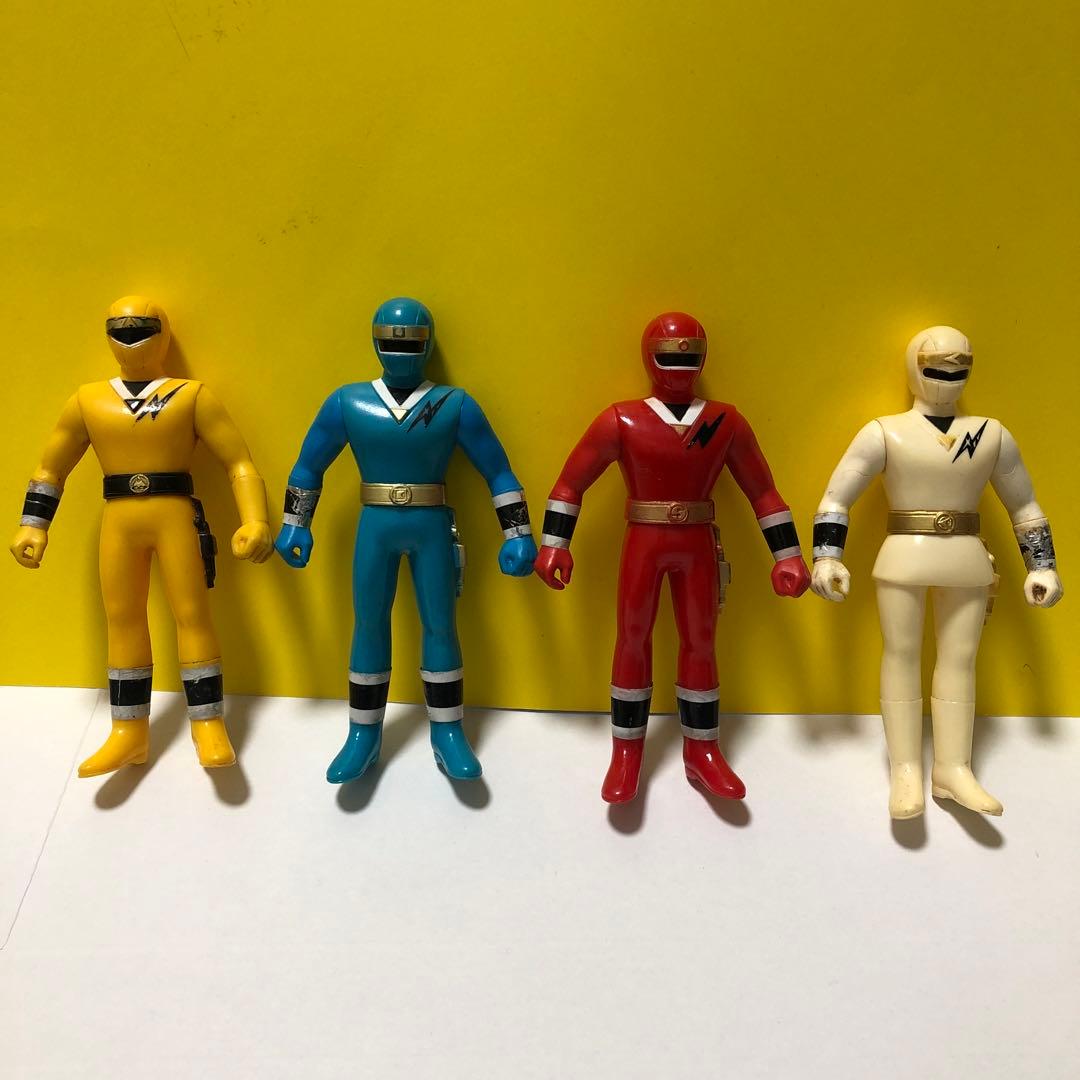 戦隊シリーズ 忍者戦隊カクレンジャー ソフビ バンダイ 日本製 4体