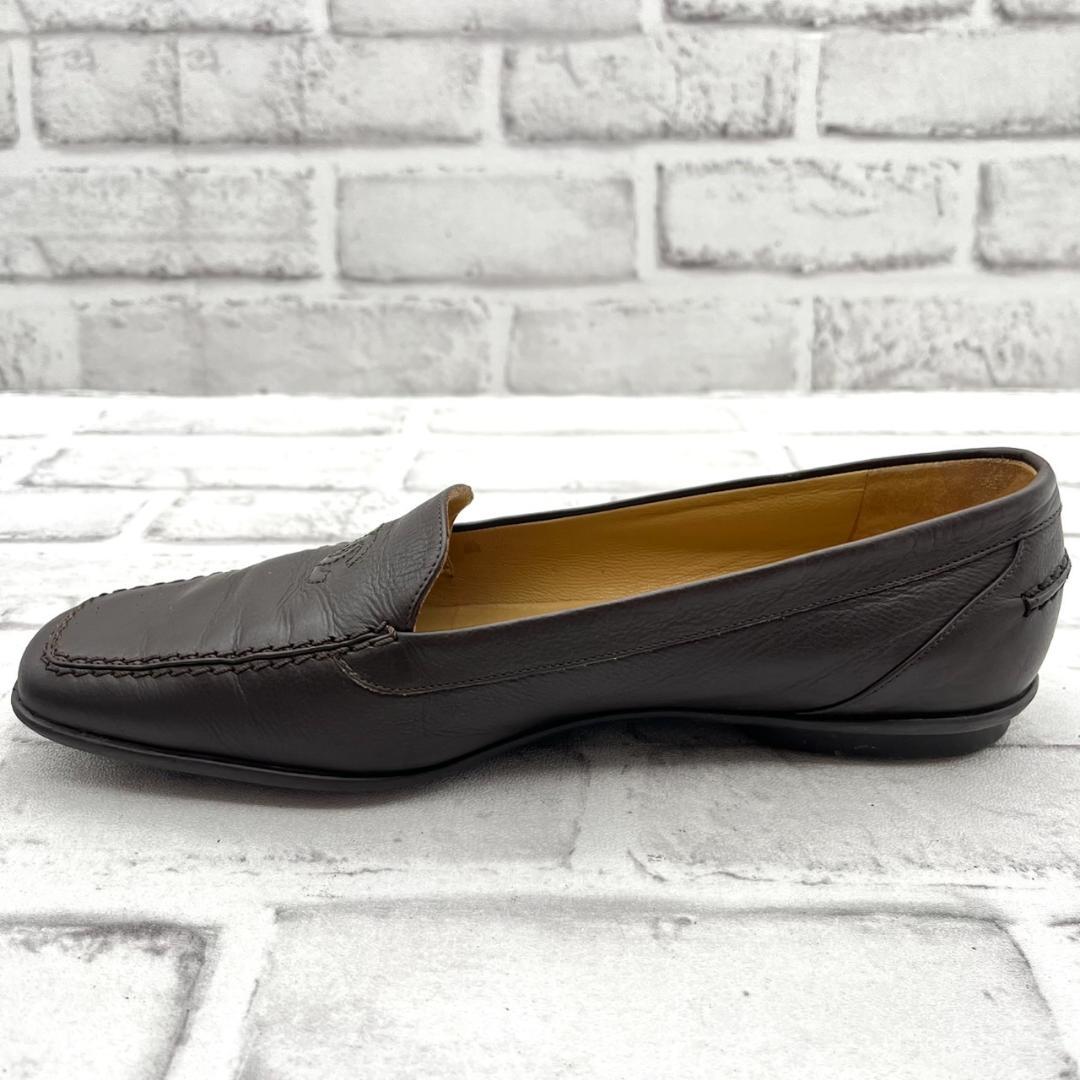 美品 シャネル パンプス ココマーク ロゴ金具 ブラック 23.5cm