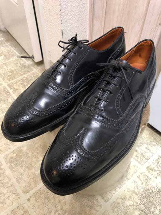 ヴィンテージ60年代シェルコードバン数回使用程度良　ウィングチップ革靴　10D ヴィンテージ60年代シェルコードバン数回使用程度良 ウィングチップ