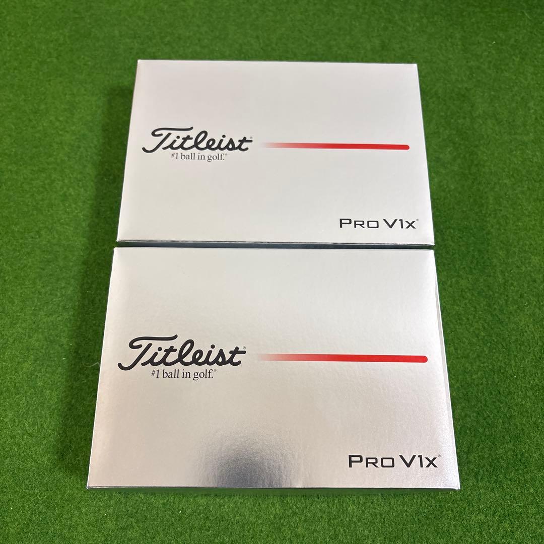 タイトリストPro V1x 2ダース　ゴルフボール タイトリスト ゴルフボール プロ V1X レフトダッシュ 1ダース 12個入り