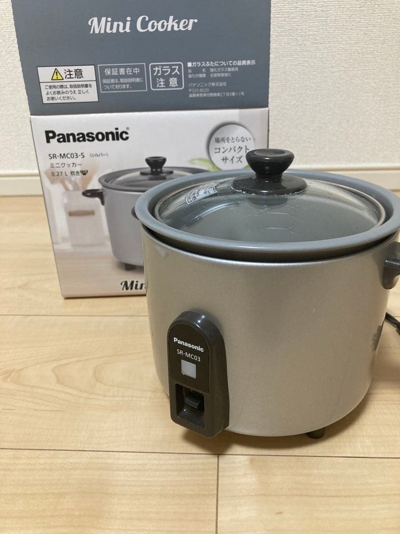 パナソニック 炊飯器 1.5合 ミニクッカー シルバー SR-MC03-S - メルカリ
