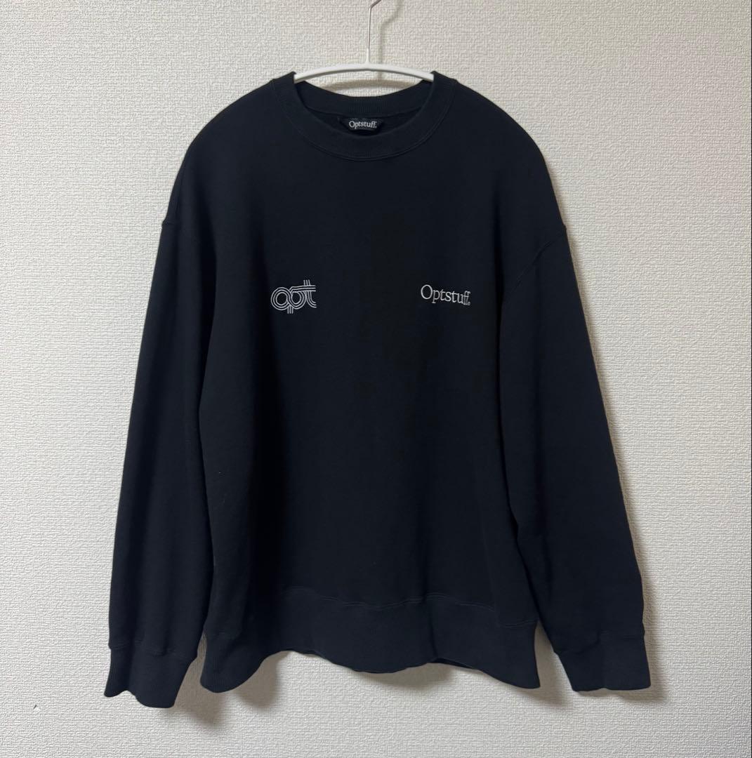 トップス Optstuff CREWNECK SWEAT SHIRT (BLACK) M OPTSTUFF CREWNECK SWEAT SHIRT BLACK M オプトスタフ クルーネック