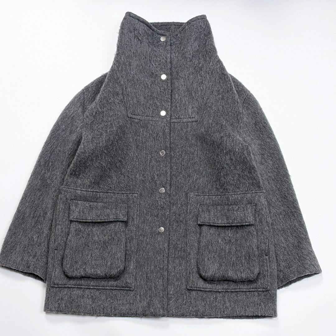 2025AW 美品 HELLA ヘラ wool shaggy coat グレー wool shaggy coat - Hella (ヘラ）公式通販サイト