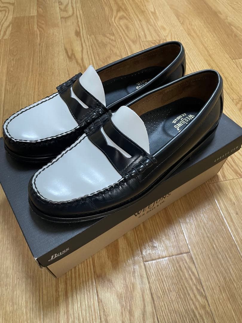 G.H.BASS Weejuns ペニーローファー 白黒