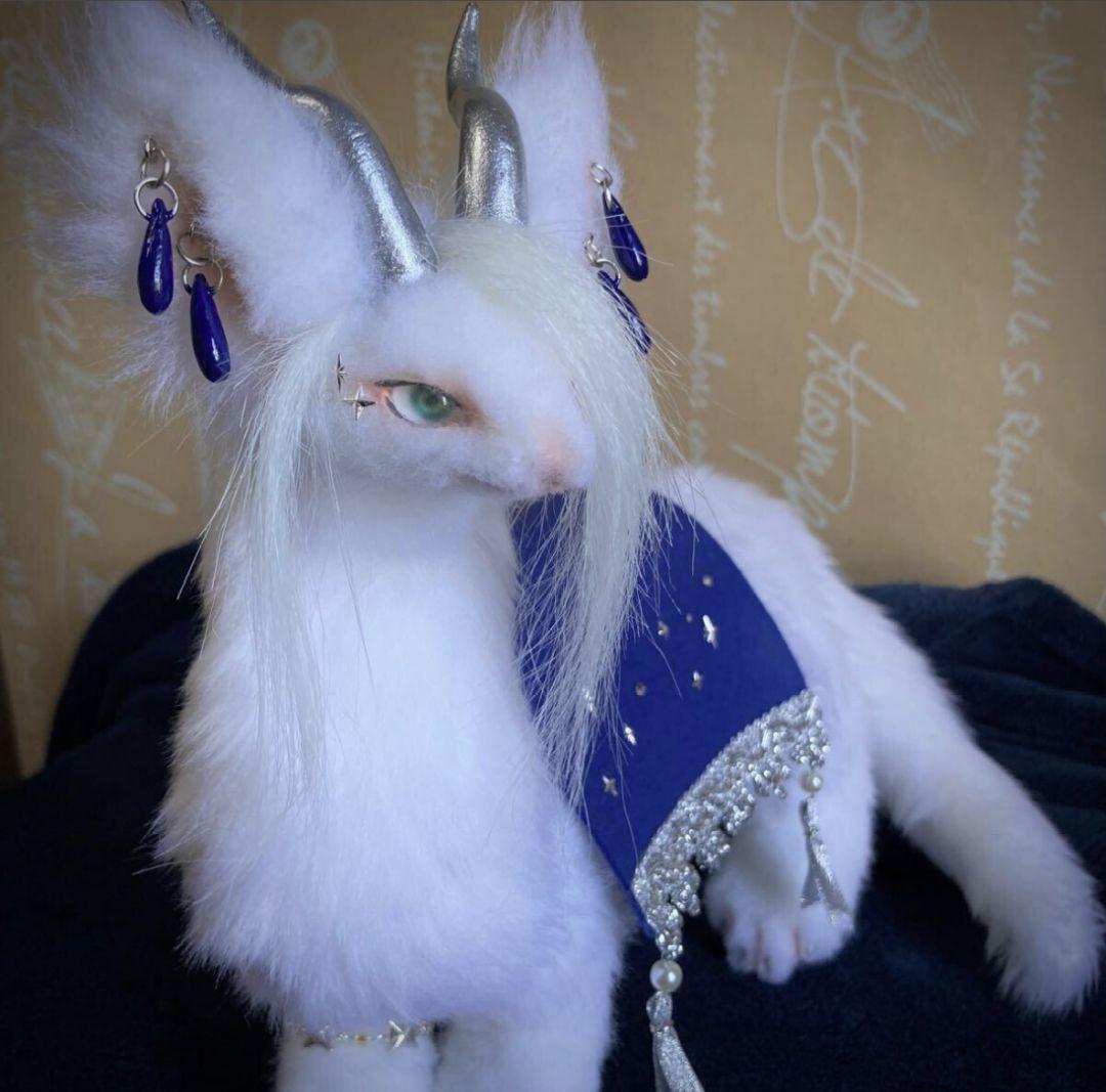 アートドール 星の白龍 幻獣 ドラゴン 龍 竜 ぬいぐるみ 作家様製 アートドール 星の白龍 幻獣 ドラゴン 龍 竜 ぬいぐるみ 作家様製