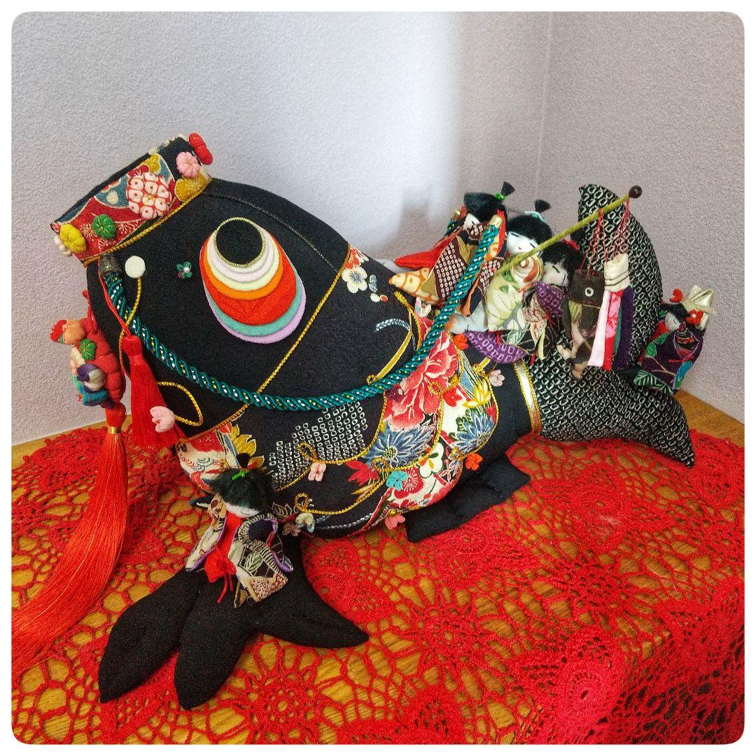 ちりめん細工 端午の節句 童と鯉