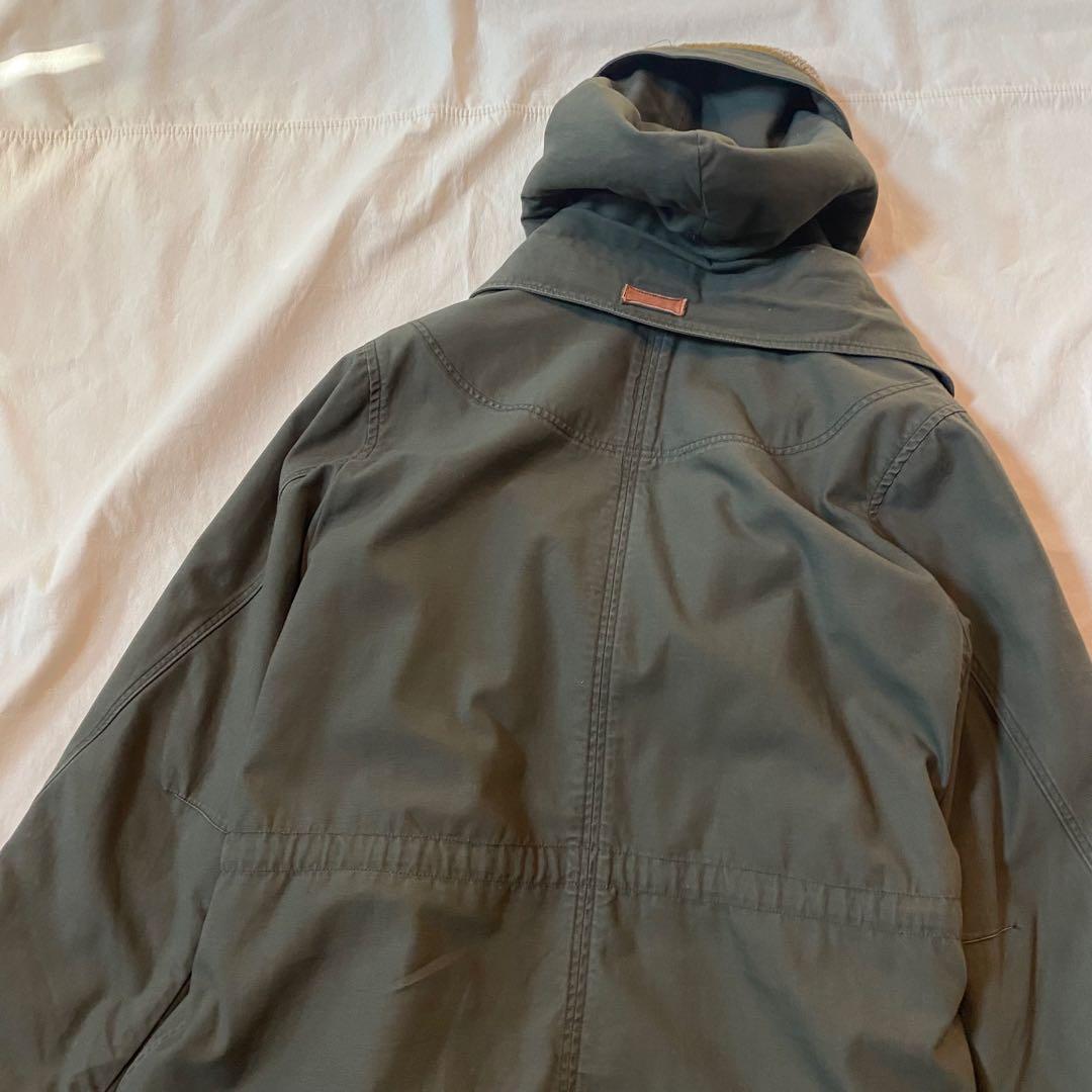Vm ヴーム ミリタリーモッズコート 中綿ライナー付き カーキ フード 4
