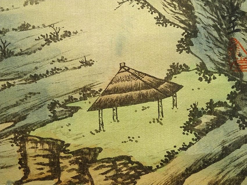 大幅掛軸 田中翠堂『彩色山水』絹本 肉筆 共箱付 掛け軸 g04159 - メルカリ