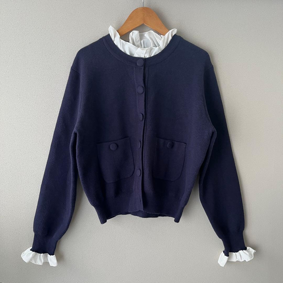 Liala×PG ミラノリブ フリル付き ニット カーディガン - メルカリ