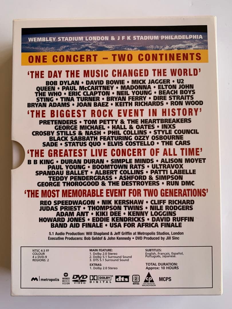 ライブ エイド〈初回限定生産スペシャルプライス版・4枚組　DVD〉
