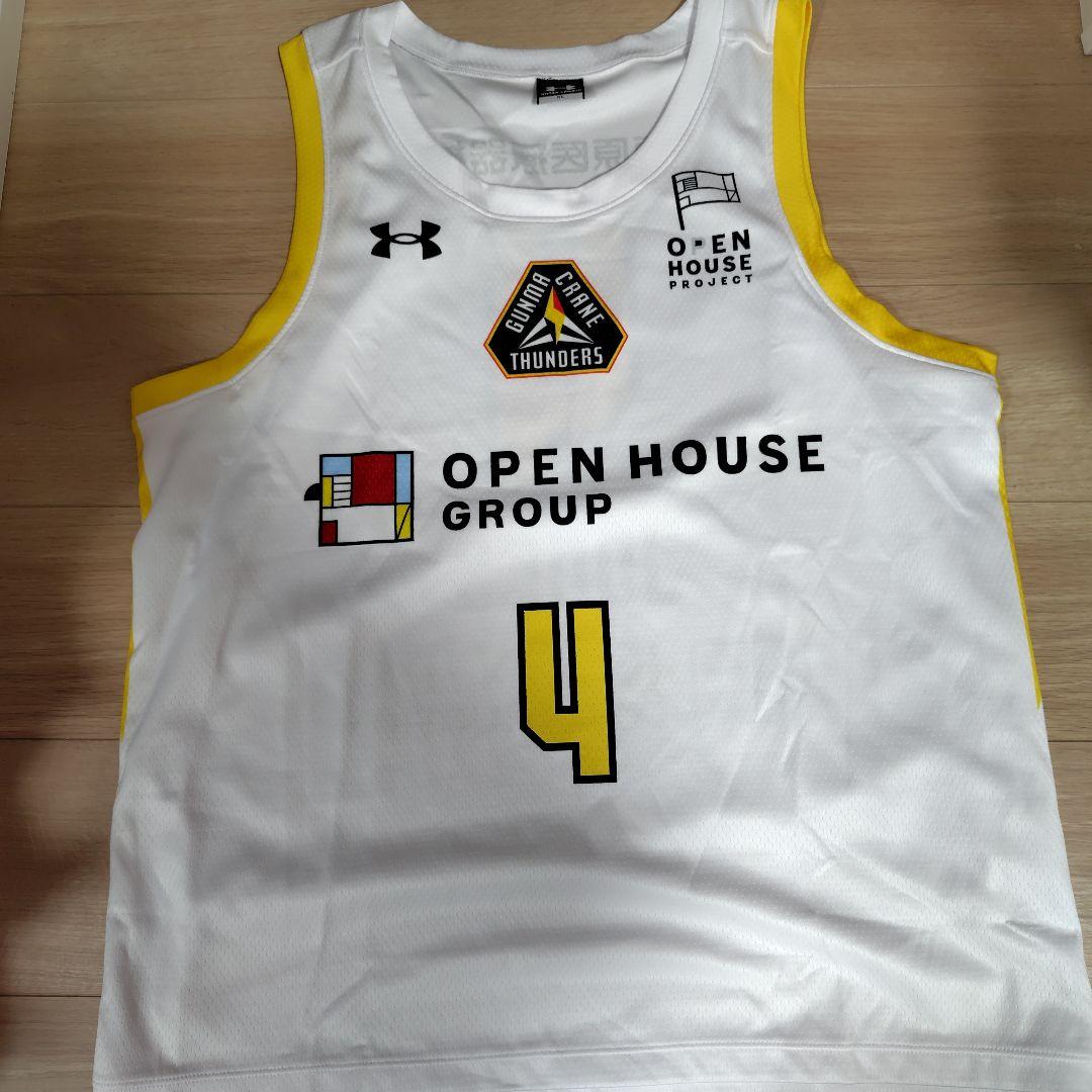 群馬クレインサンダーズ　トレイジョーンズ選手　アウェイレプリカユニフォーム　XL 4 トレイ・ジョーンズ選手】直筆サイン入りレプリカユニフォーム