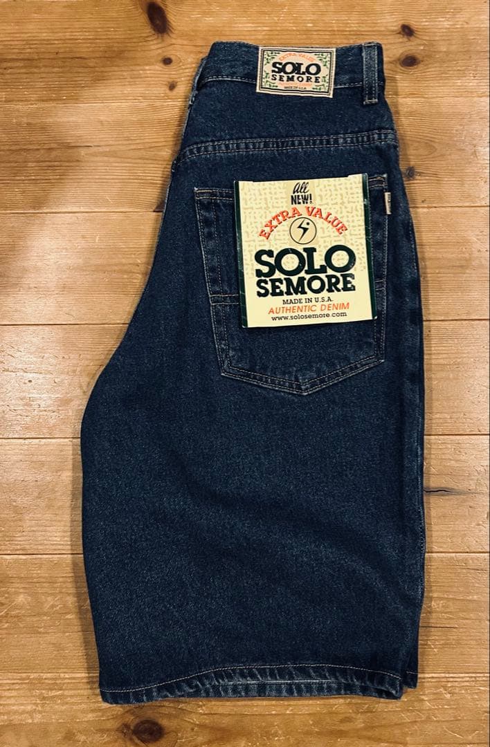 デニム 古着 90s Solo Semore 新品 未使用 USA製 28 濃紺 - メルカリ