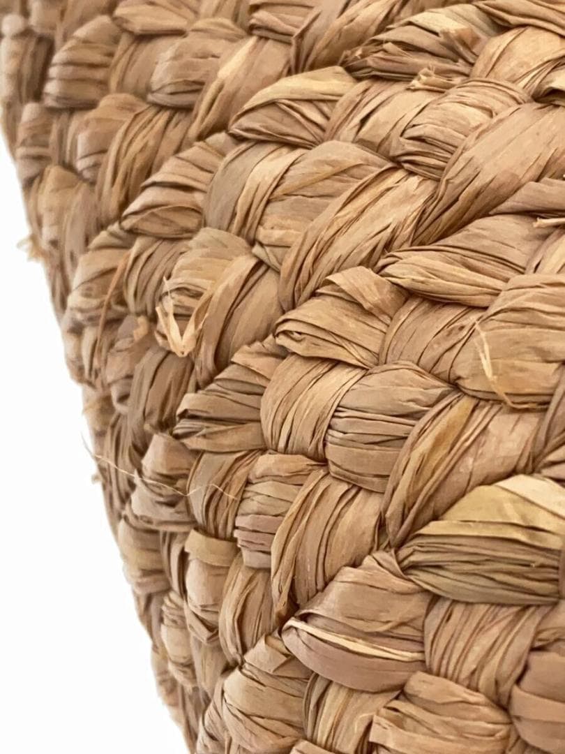 美品 ヘレンカミンスキー カゴバッグ ラフィアリーフ ロゴ ブラウン