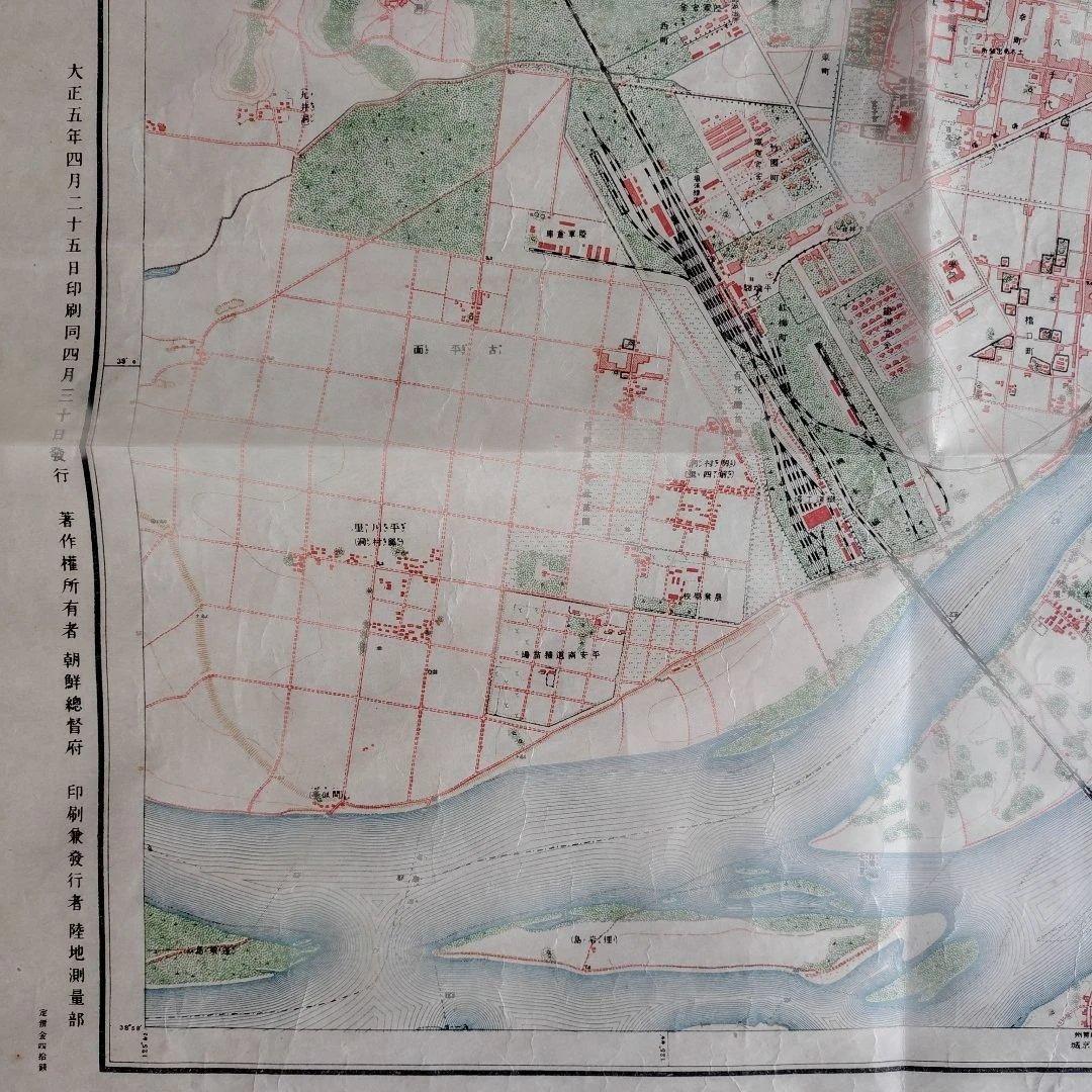 平壌(ピョンヤン)古地図 大判 1/10000 - メルカリ
