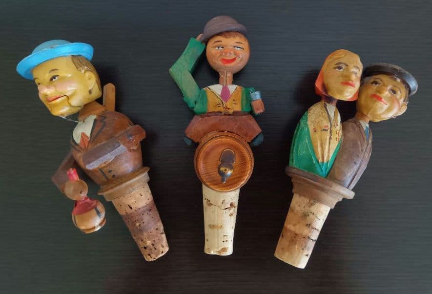 ANRI アンリ からくり人形 イタリア製 ボトルストッパー アンティーク