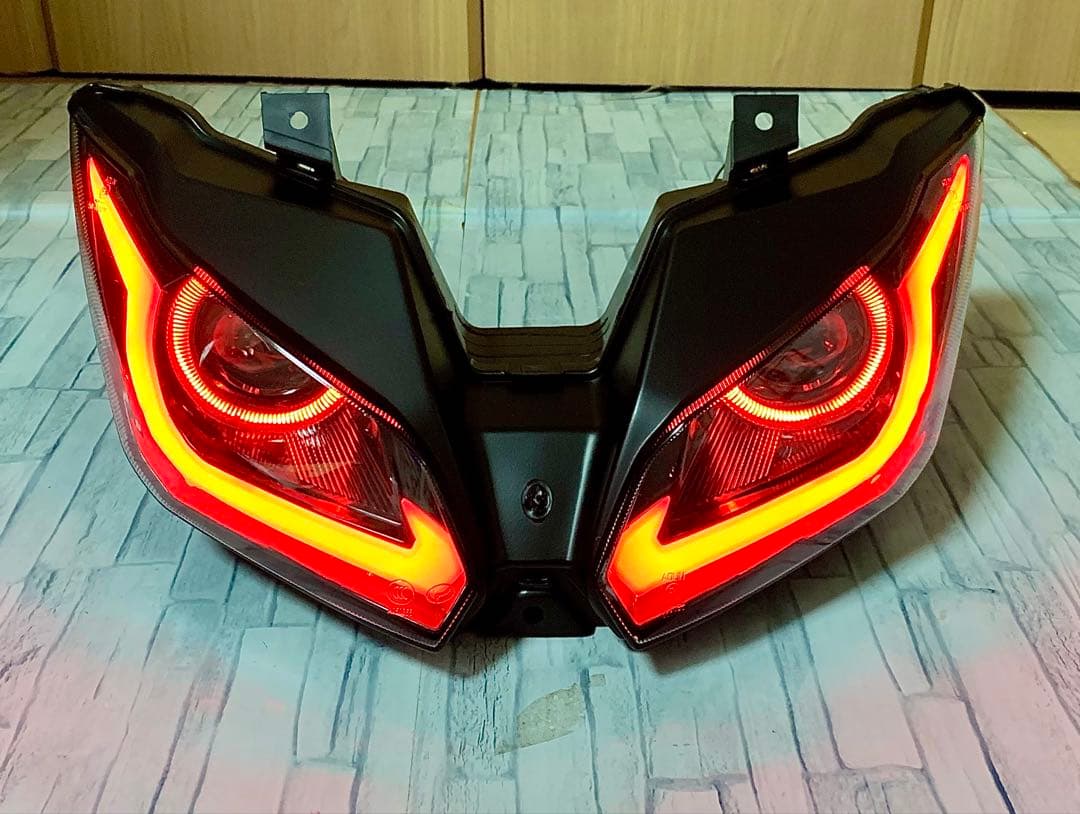 NINJA250 カスタムヘッドライト ZX-6R ニンジャ250 イカリング - メルカリ