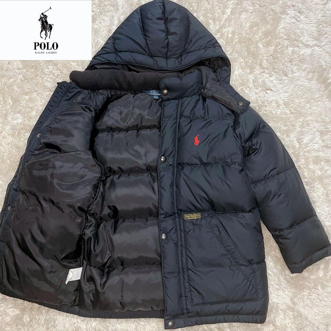 ポロラルフローレン ダウンジャケット ポニー刺繍 フード付き 2way