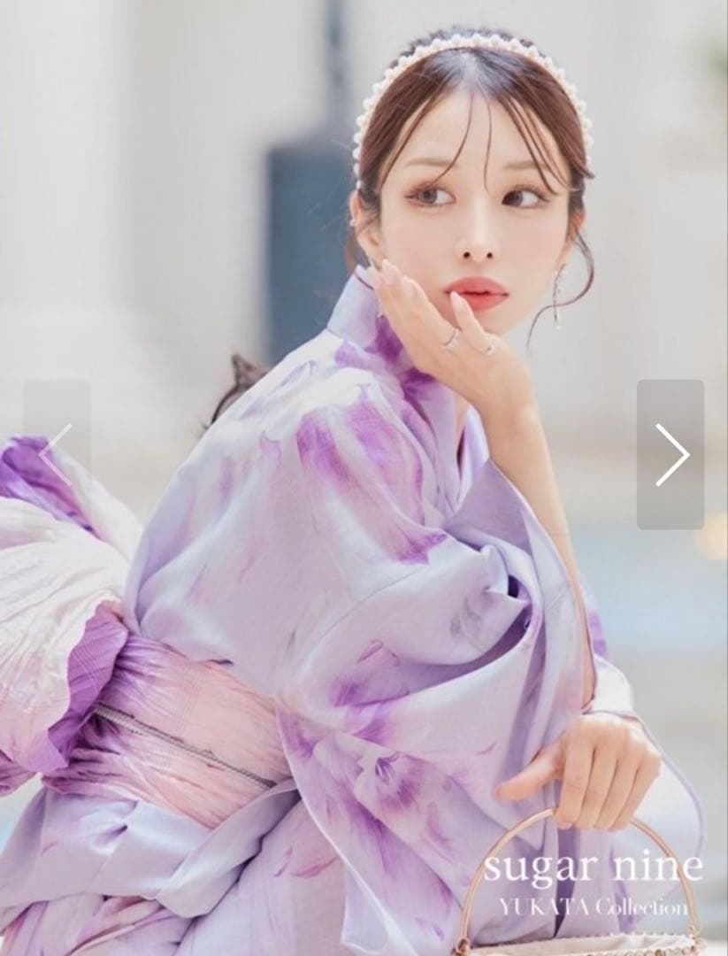 ストライプ地 ／グラデーション木蓮浴衣【浴衣3点セット 浴衣/帯/下駄】 即日発送】濃淡碧向日葵ストライプ浴衣 【浴衣3点セット 浴衣/帯/下駄