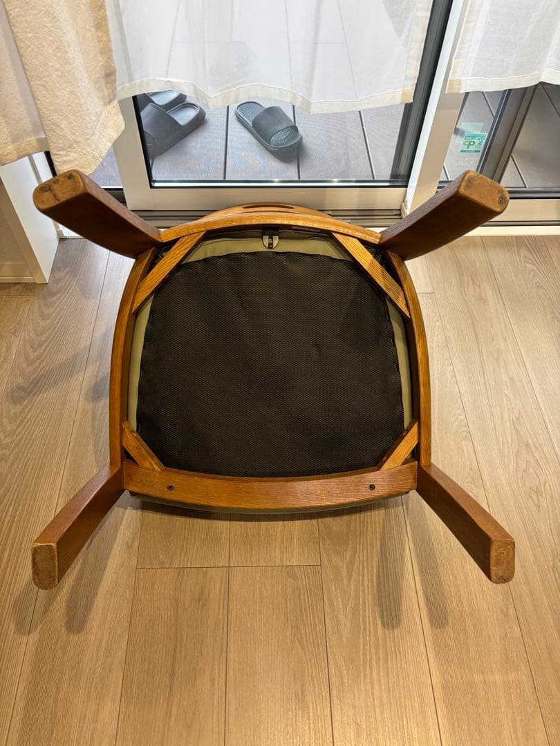 浜本工芸 ダイニングチェア 2800 ダークオーク レザー グレー - メルカリ