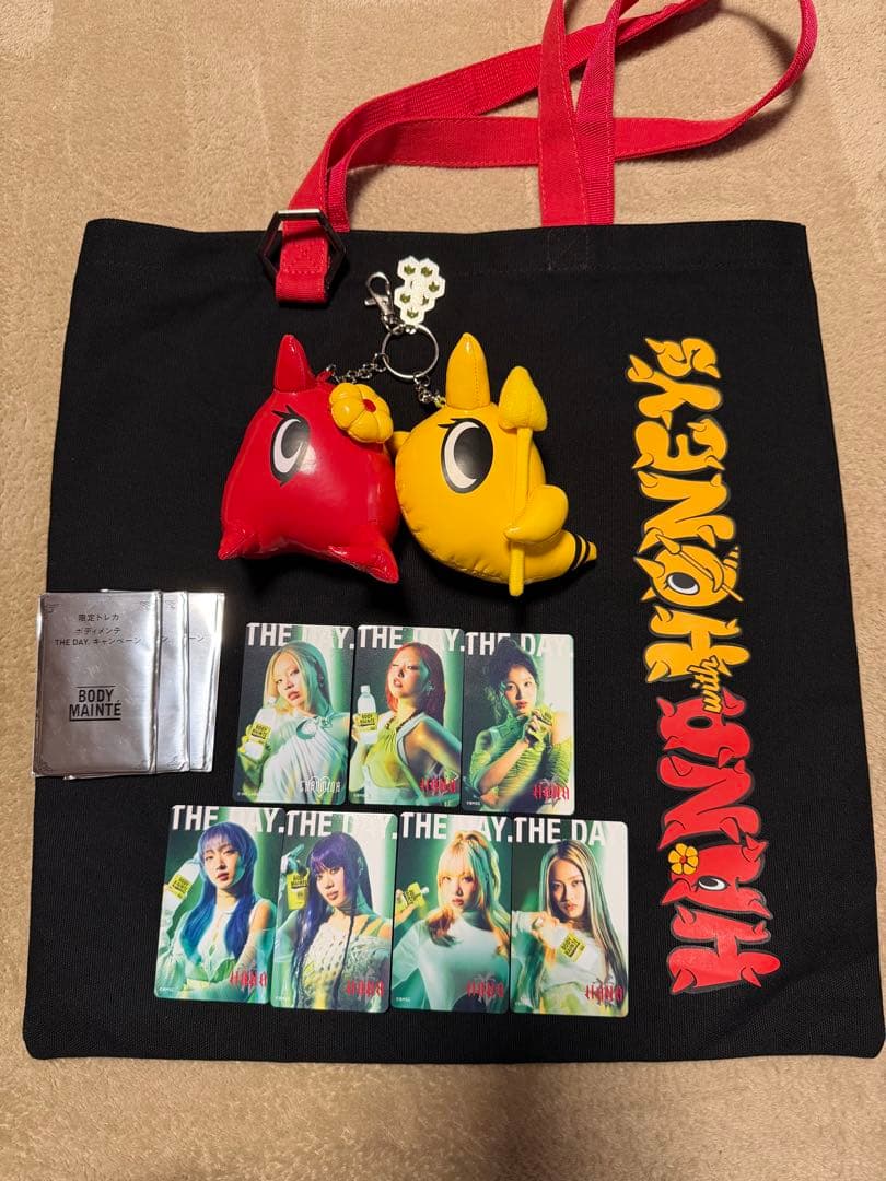HANA グッズ3点セット（トートバッグ、キーホルダー、ボディメンテ