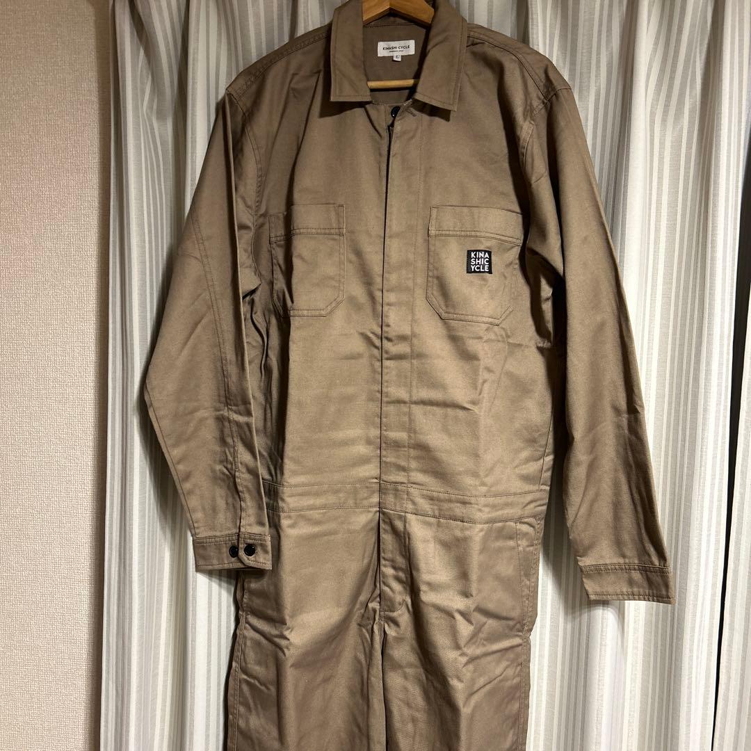木梨サイクル　ベージュ オーバーオール Mサイズ 木梨サイクル ベージュ オーバーオール MサイズO0698 オーバーサイズ