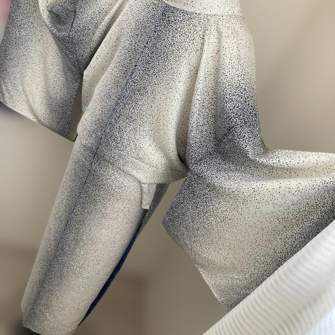 新品　小紋　粋なモダン　トールサイズ　点描グラデーション　細見え　仕立て上がり