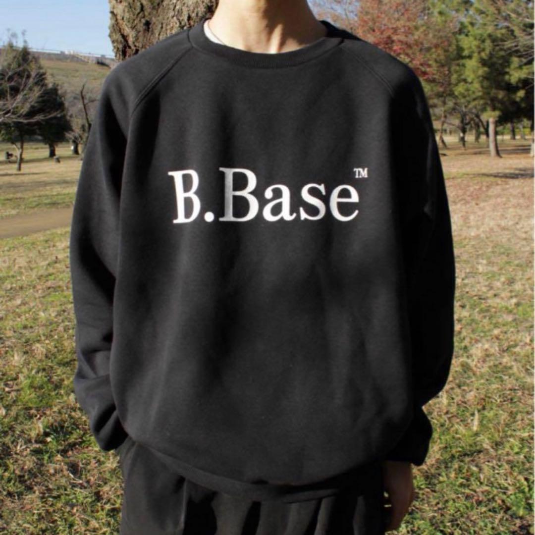 B.Base ロゴ入り黒スウェット B.Base Fleece Back Sweatshirt / B.Baseフリースバックスウェット