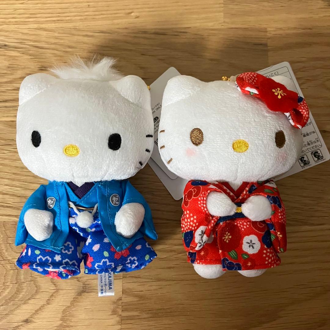 ディアダニエル 桜着物 / ハローキティ 梅着物 ぬいぐるみ マスコット