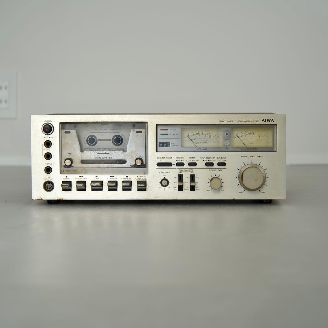 AIWA AD-7500 カセットデッキ STEREO CASSETTE レトロ - メルカリ